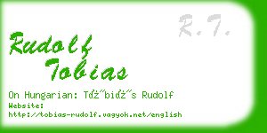 rudolf tobias business card